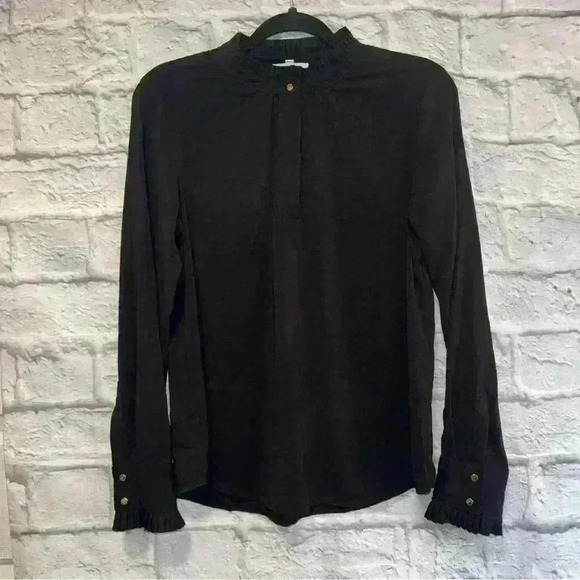 Calvin Klein black blouse long sleeve - Picture 1 of 4
